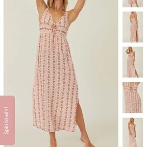 Rose garden floral print maxi sundress